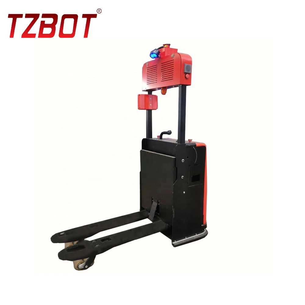 Palete laser Tzbot 1500 kg carga pesada AGV porta-garfos para camião Tractor AGV Orientação automática, carro elevador com chassis Fast AGV (TZAGV-AFKLR1500)