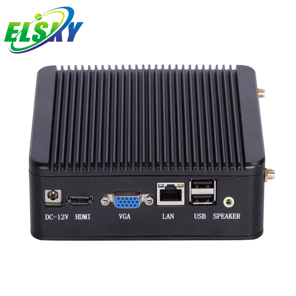 Hot Sale Elsky Fanless Pocket Nano Mini PC Dual Cores J1900 Processor for Industrial Control Computer Industrial PC