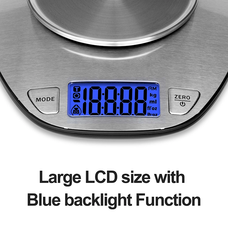 5kg Digital Weighing Stainless Steel Kitchen Food Scale with Bowl