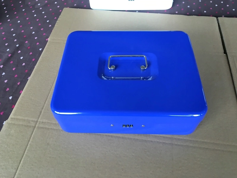 Portable Metal Cash Box Money Box Change Box