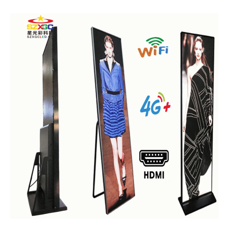 Indoor Digital Portable Display Shopping Mall Mirror Poster P2.5 Poster Digital Signage LED Display