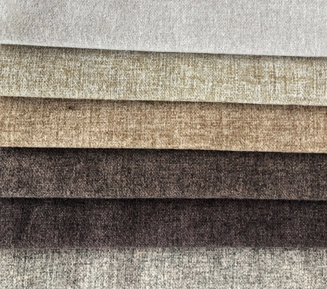 Fabrik Grau Farbe Polyester Woven Kaschmir Sofa Polsterung Stoff