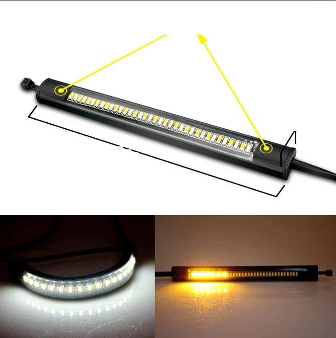 Ilumina el LED indicador de la conducción de la Niebla mini bicicleta deporte medidor impermeable faro del lado trasero de freno Moto Bombilla de luz atrás