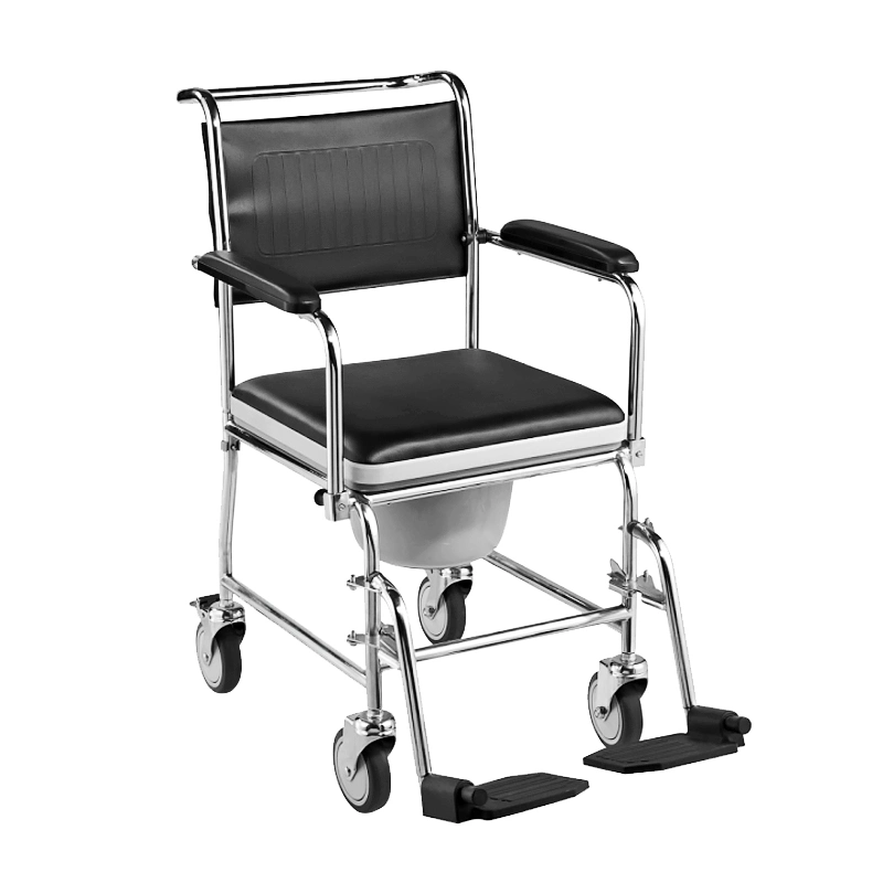 Durable Medical Patient Wheelchair Rehabilitation Therapy Commode Chair