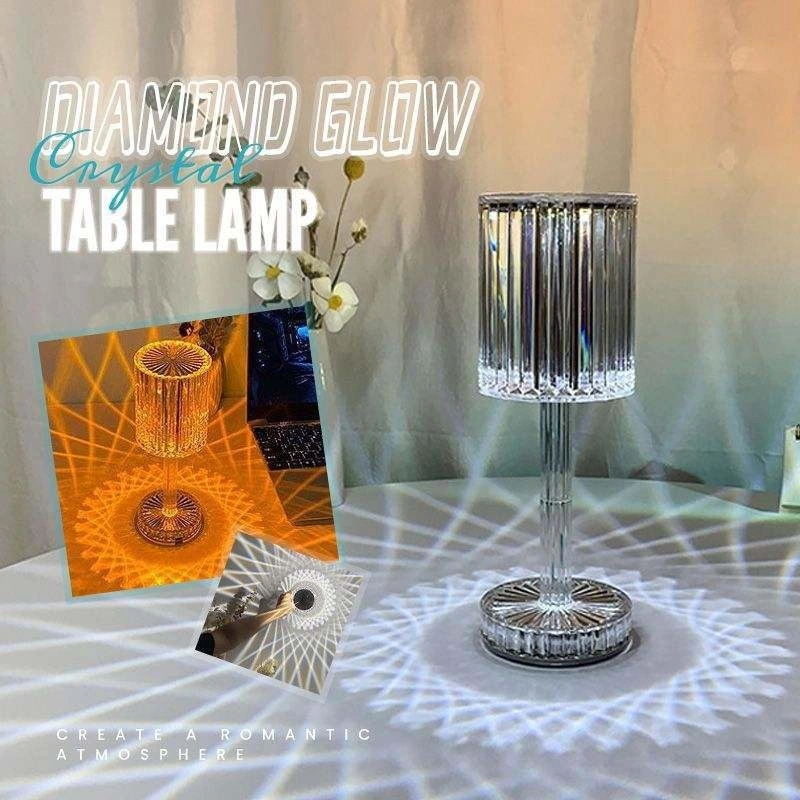 RGB Crystal Table Light Touch Control Color Changing Light Atmosphere Table Lamp