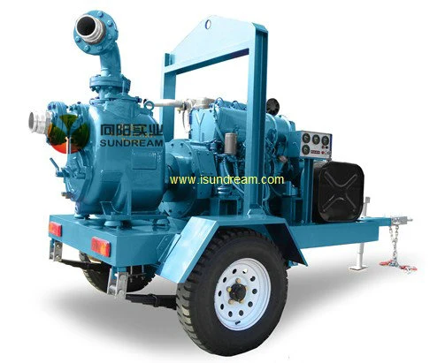 Moteur diesel et électrique des eaux usées centrifuge à amorçage automatique la pompe à eau
