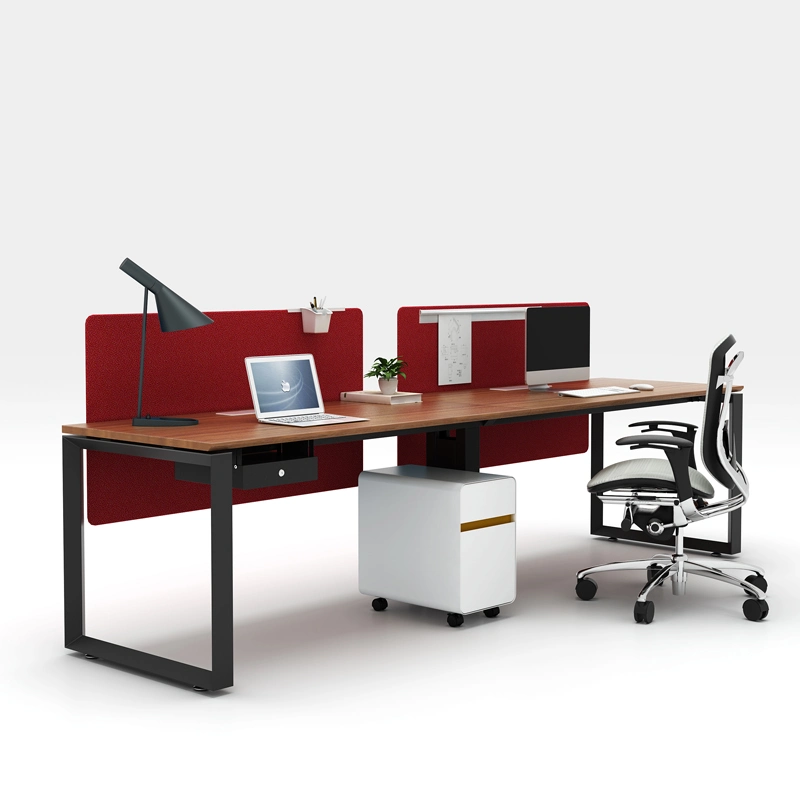 Grossista Melamine Estação de trabalho Secretária Modern Single Side Two Seat Office Tabela