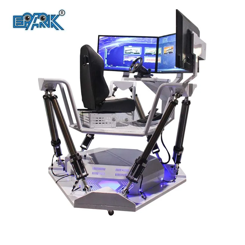 Virtual Reality Three Screen Six Axis Driving Arcade Game Machine Gaming Simulator