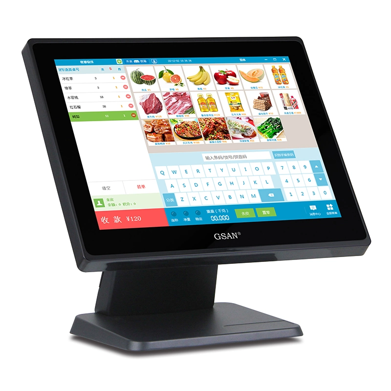 15" Terminal táctil POS sistema de POS de venta al por menor pantalla doble Máquina POS