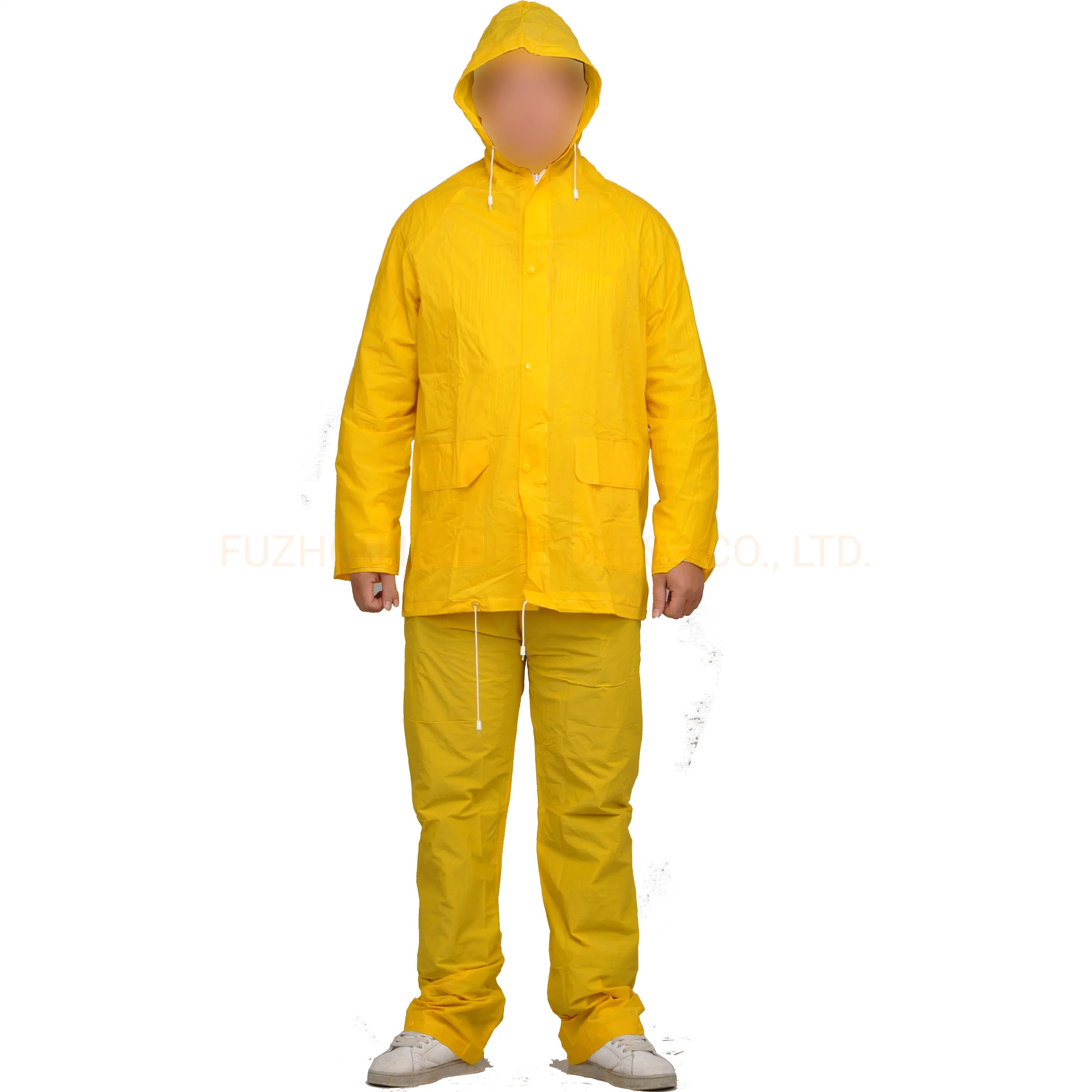 Men PVC Rainwear Reflective Safety Workwear Waterproof Suit