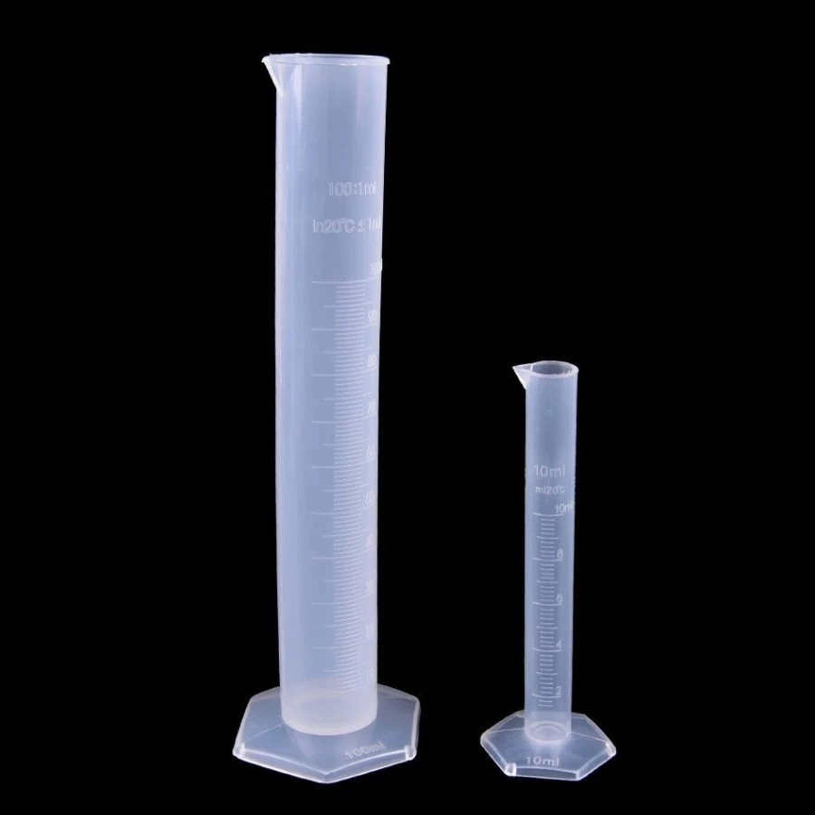 50ml 100ml 150ml 200ml 1000ml 2000ml 5000ml cylindre en plastique de laboratoire de mesure