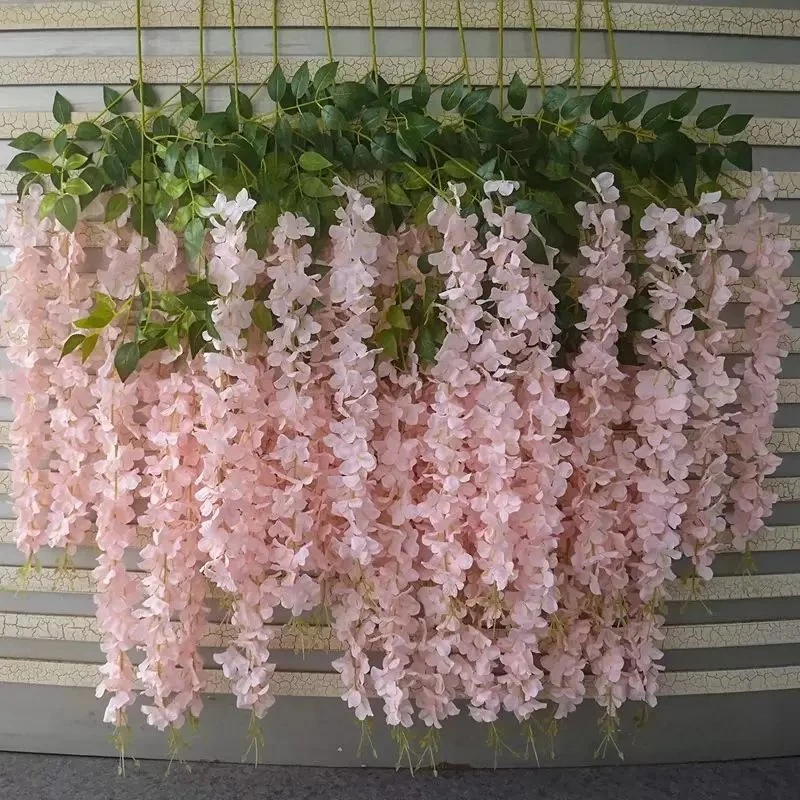 Fábrica OEM Mayorista/Proveedor personalizadas de Flores Artificiales FLORES ARTIFICIALES flores colgantes fábrica Wisteria flor artificial fabricante en China