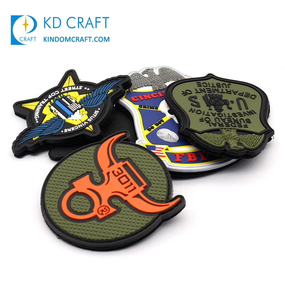 Manufacturer Customized Rubber 3D Security Air Force Uniform Sheriff Star Logo Custom Soft PVC Badge Patch for Sale