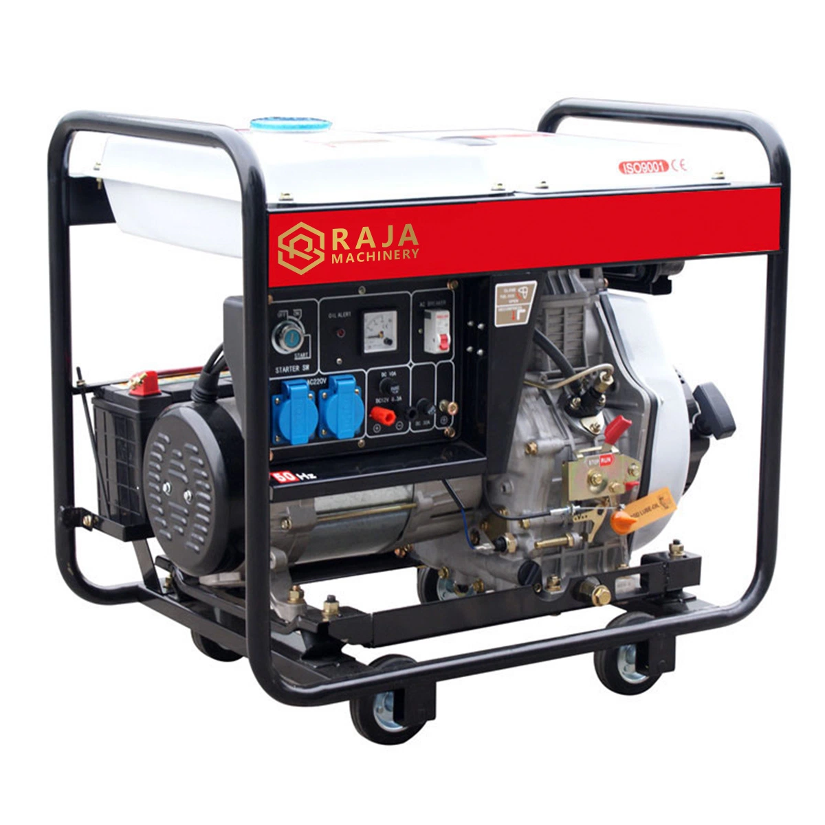 Air Cooled Single Cylinder 3.3KW Open-Type Diesel Generator for Outdoor Electricity Supply