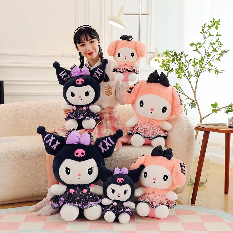 Personnalisation OEM ODM Mignon Animal en Peluche Jouet Doux Nœud Décoré Merlot