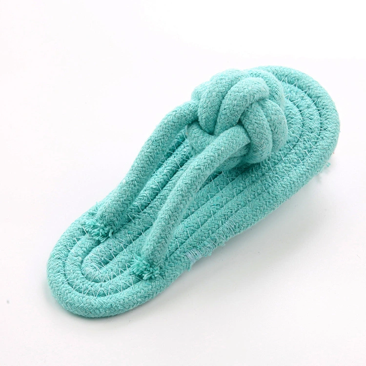 Pet Cotton Rope Slippers Toys Teeth Cleaning Dog Chew Toys