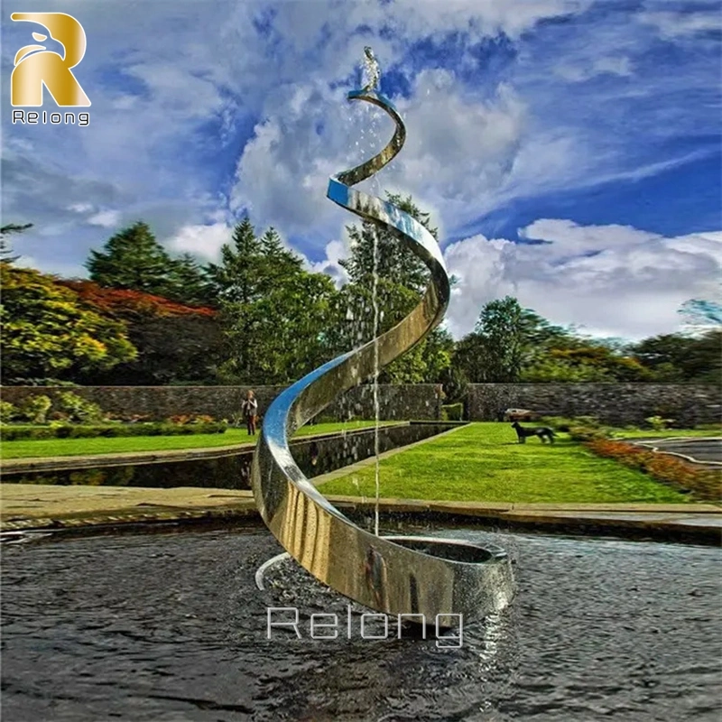 High quality/High cost performance  Abstract Metal Garden Sculpture Stainless Steel Water Feature Fountain