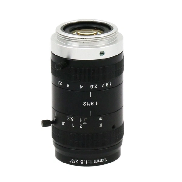 F1.8 12mm 3/2" 10MP C-Mount Câmara Industrial Lente Visão de Máquina