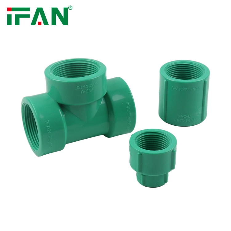 Ifan Water Supply PVC-U Bsp Thread Fitting 1/2 Inch UPVC Pipe Fitting