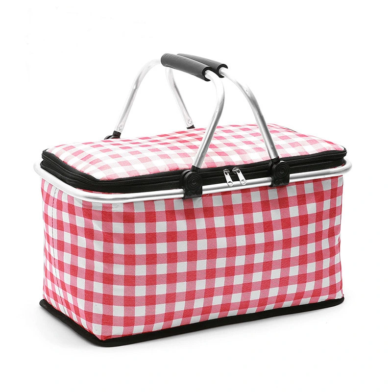 Multifunctional Insulated Shopping Basket, Outdoor Folding Picnic Basket