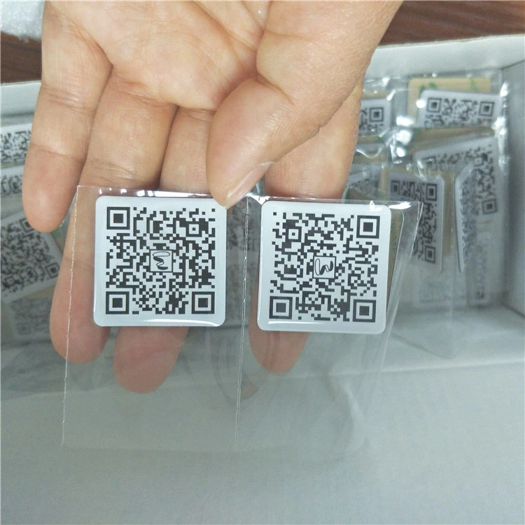 30X30mm Square Soft NFC Buzz Doming Custom Digital Business Tap Tag for Phone Backing Sticker