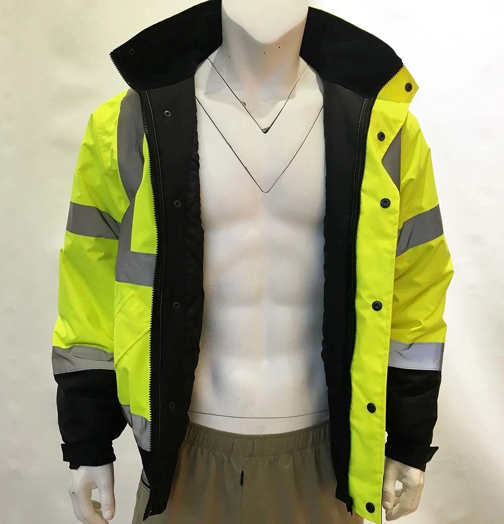 Breathable Hivisibility Jacket Winter Protective Clothing Safety Bomb Work Wear