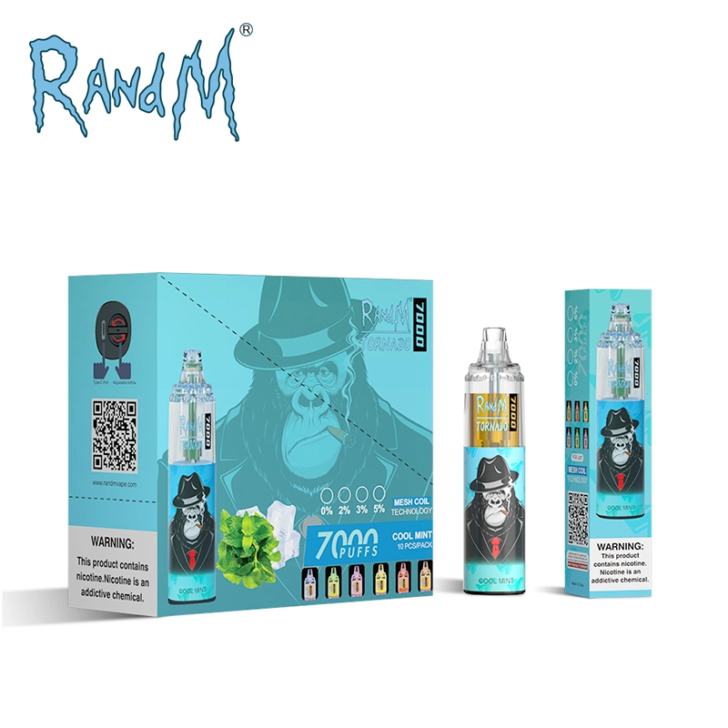 Оригинальные манжеты Randm Tornado 7000 Портативные одноразовые стилусы Vape