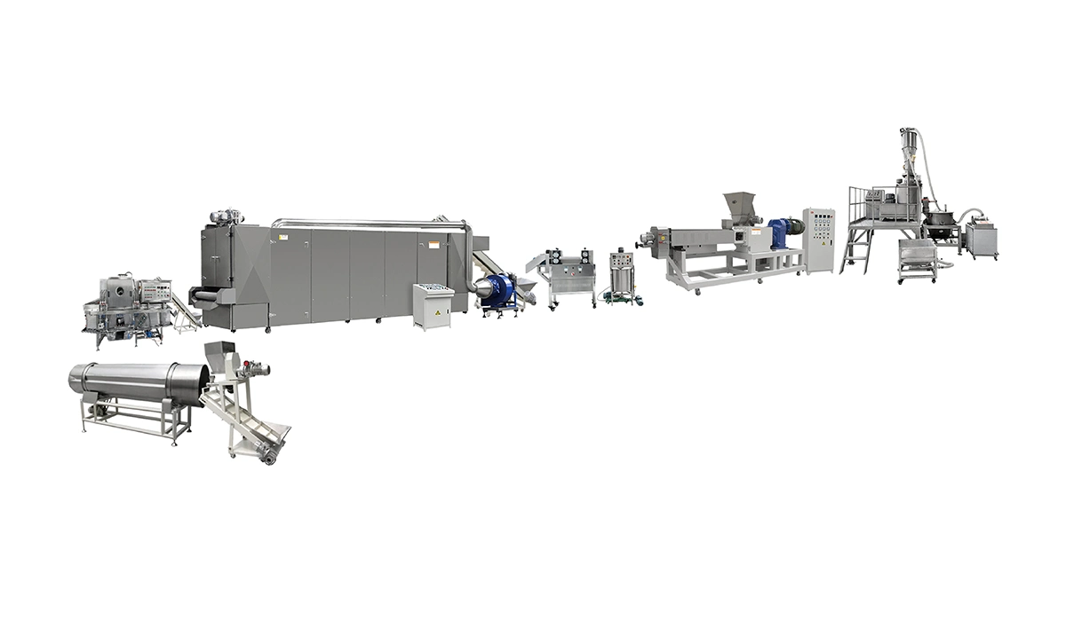Trigo Maíz Arroz Puff Snack de línea de producción de la extrusora