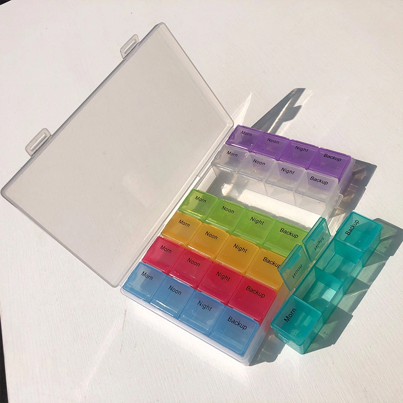 Reise freundlich wöchentlich 7 Tage Pille Organizer 3 mal ein Große Tägliche Tablette Behälter-Box Für Medikamente