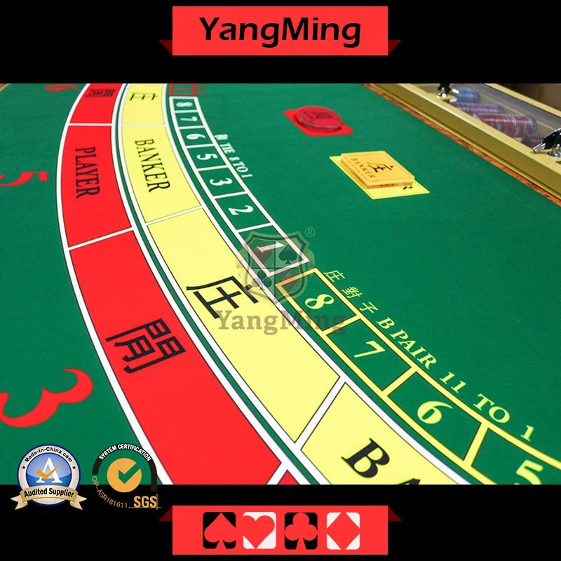 Macau Galaxy Multi-Functional Luxury Poker Table 9 Players Casino Entertainment Game Table Ym-Ba012