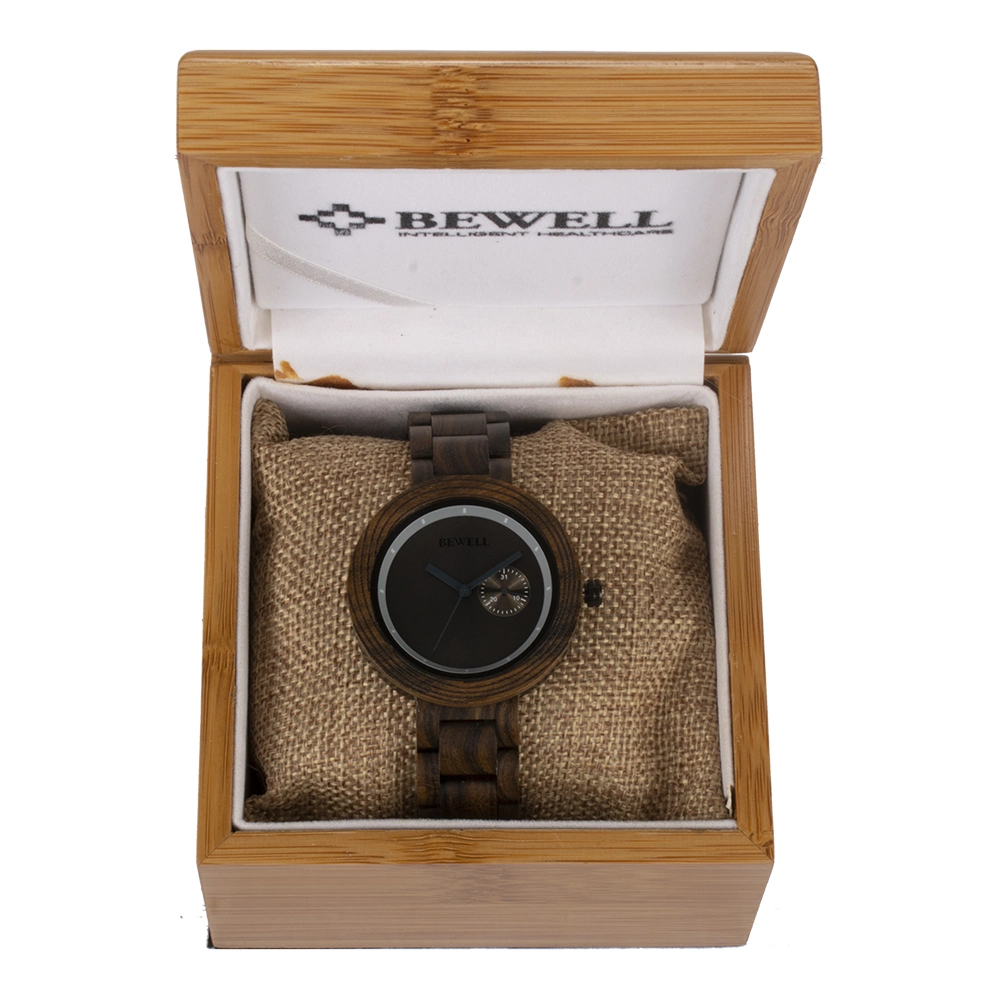 Custom Natural Handcrafted Zebra Black Sandalwood Mens All Wood Watches with Private Label