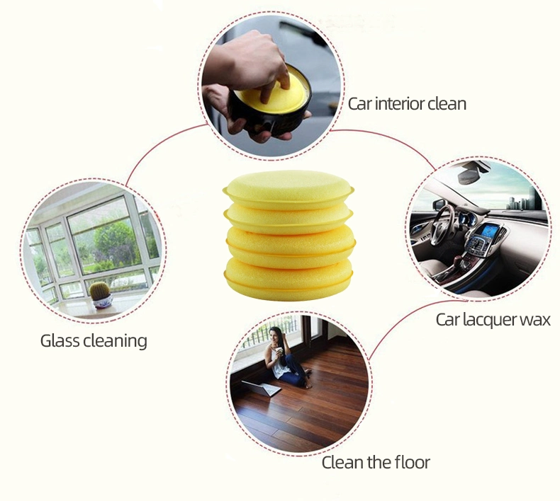 Car Beauty Polishing Round Edging Sponge Cleaning and Waxing Factory Direct Supply