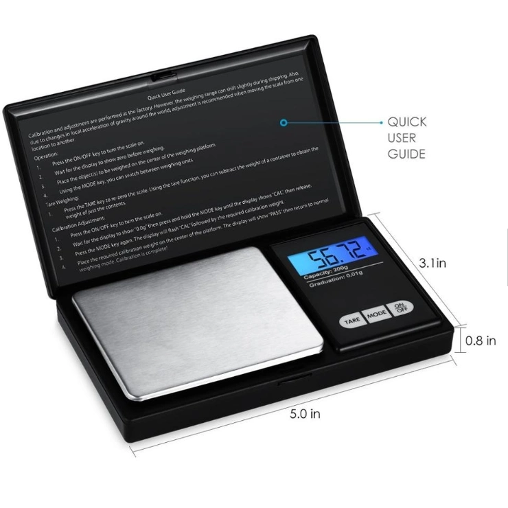 500g/0.1g Digital Pocket Jewelry Scale Portable Diamond Tester Selector Jeweler Tool Set