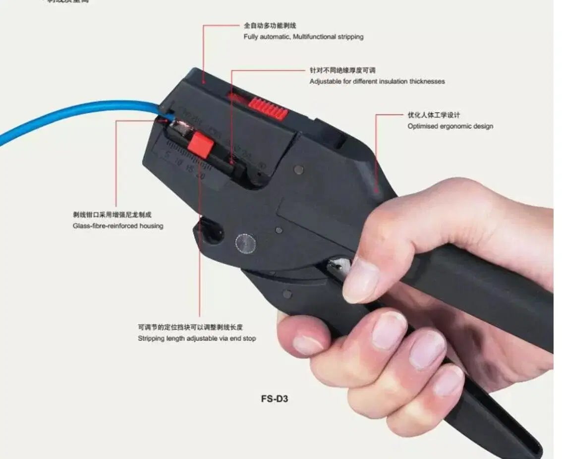 Les racleurs de couteau de câble de la faucheuse Outils de décapage Dénudeur de fil Dénudeur de fil Outils de dénudage de câble pour l'UTP STP RG59 RG RG67 RG11 multifonction