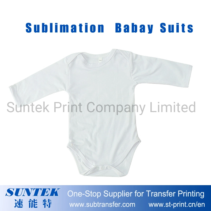 Sublimation Polyester Blank Babay Suits (Long sleeves, Touching like cotton)