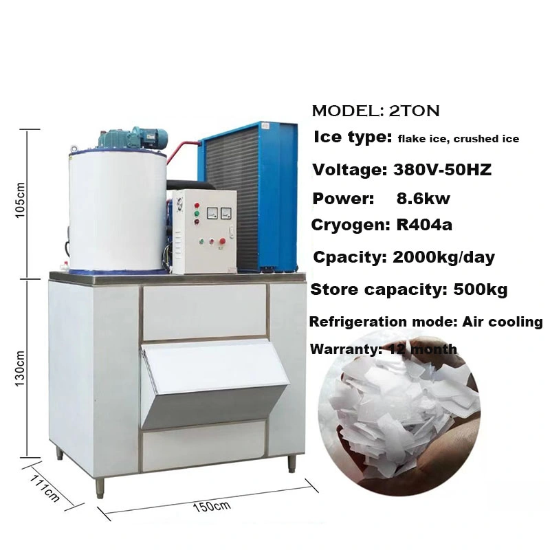 Equipamento automático para máquinas de gelo para máquinas de gelo de 1 tonelada/1,5 tonelada/2 toneladas/3 toneladas/5 toneladas para pré-instalação Refrigeração