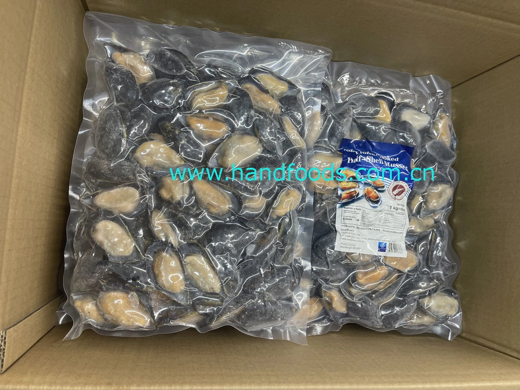 Good Quality Seafood of Frozen Cooked Half Shell Blue Mussel for People's Healthy 100% Natural