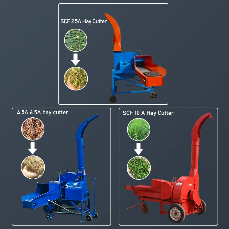 Home Use Factory Direct Sale Dry and Wet Silage Hay Grass Straw Chaff Cutter Automatic Machine