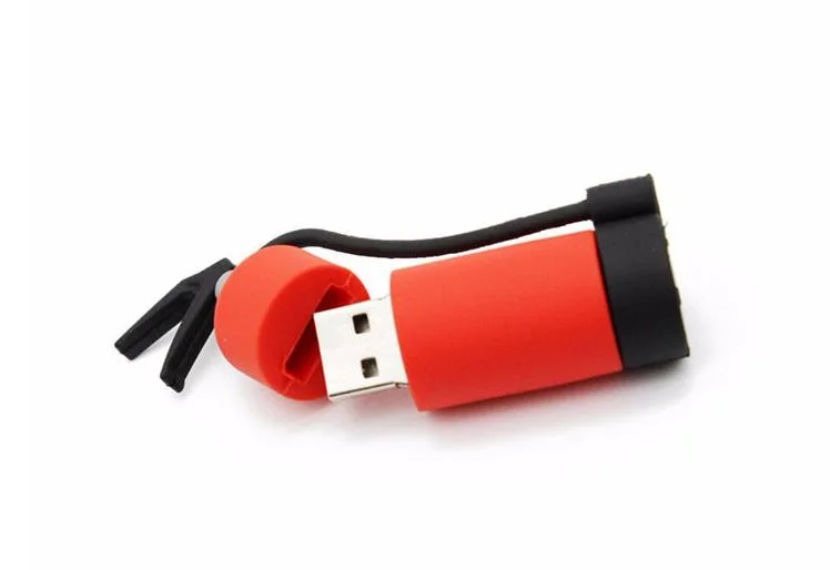 Fire Department, Fire Extinguisher Customized 2D/3D PVC Cartoon USB Flash Disks/Pen Drive/USB Flash Drive/USB Pen Drive for Promotional Gift