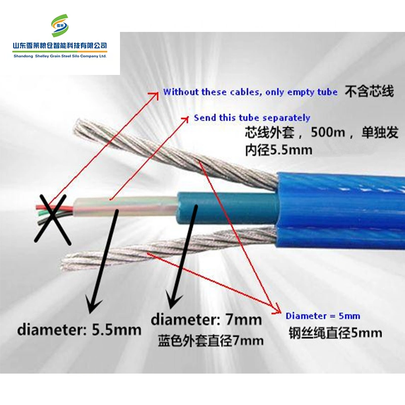 Wireless Transmission Temperature Humidity Monitoring Cables with Sensors Used in Grain Steel Silos