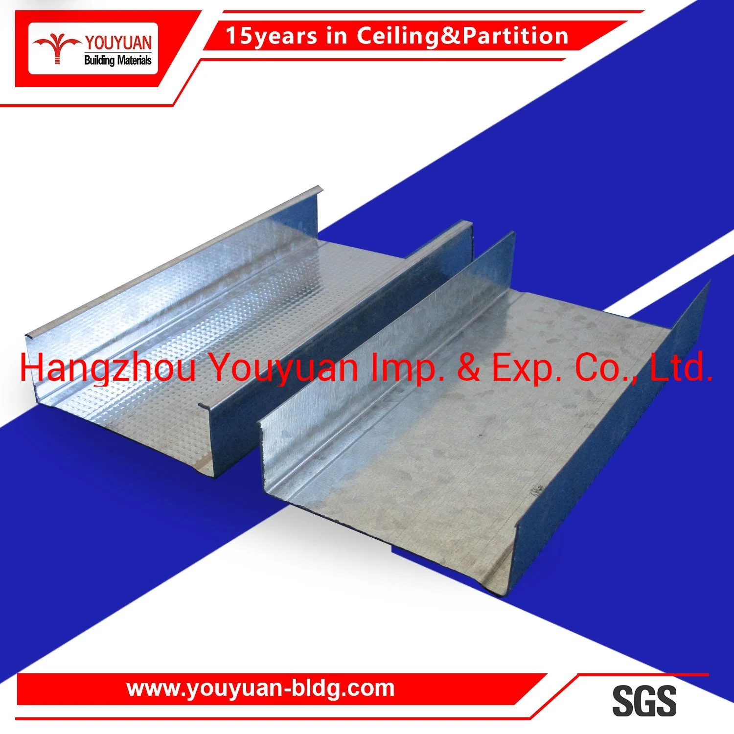 Hot Dipped Galvanized Steel Drywall Profiles Metal Frame Gypsum Board Wall Partition