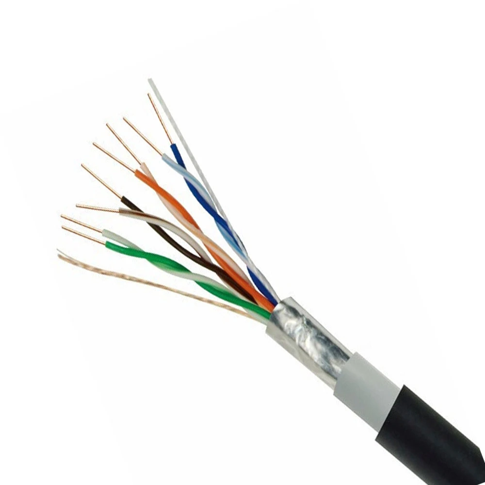 كبل نحاسي عاري F/UTP Cat5e غلاف مزدوج