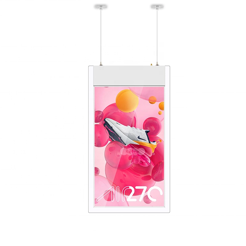 Double Sided Advertising Screens Retail LCD Display Screen Hanging Digital Signage Window