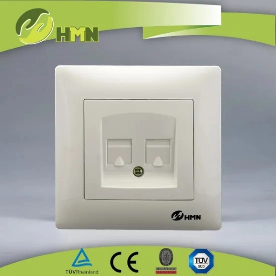 TUV CE CB Certified EU Standard Double Tel Telephone CAT3 RJ1 Electrical Wall Socket