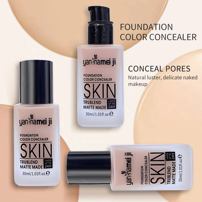 Fundación orgánica cosméticos maquillaje líquido de etiqueta privada de alta calidad impermeable Whitening Face Care