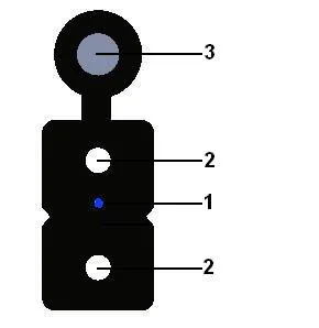 Computer FTTH Flat LSZH Sheath Indoor Drop Optical Fiber Cable