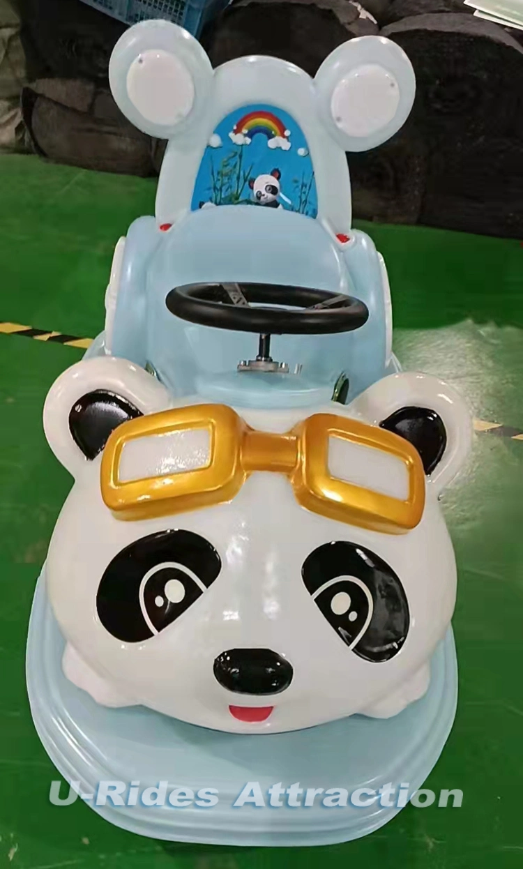 Destellos de luz LED a los niños ride electric panda alquiler de coches de juguete de suspensión de los animales para diversión de juegos