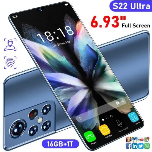 Foreign Trade Hot Sale Wholesale/Supplier Original Unlocked S22 Ultra 6.9 Smart Phone Mobile Phone,