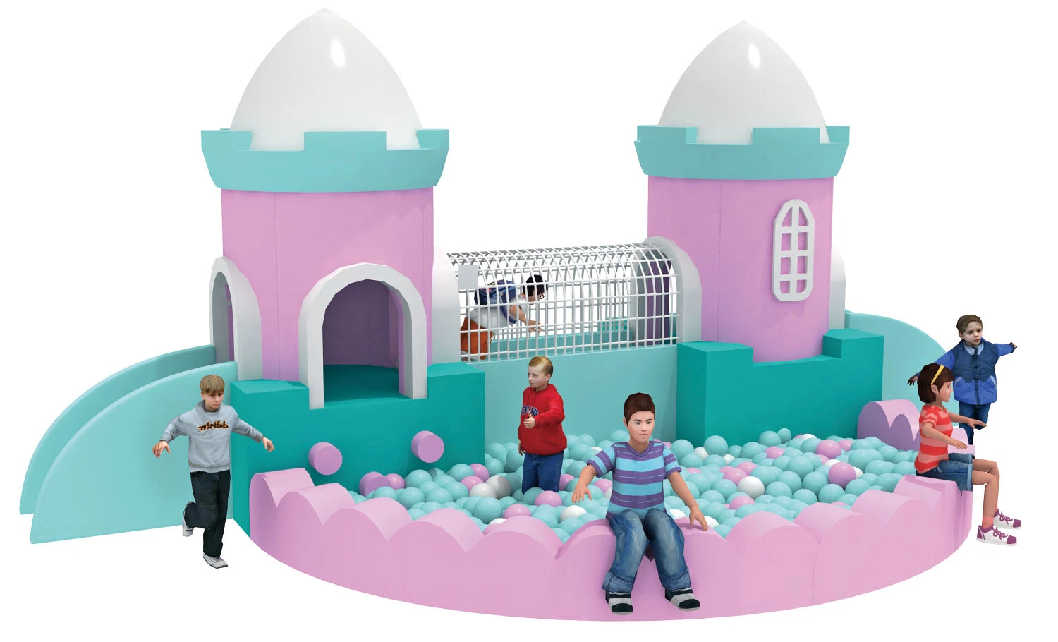 Arcade Children's Indoor Playground with Trampoline Sandpit Slide