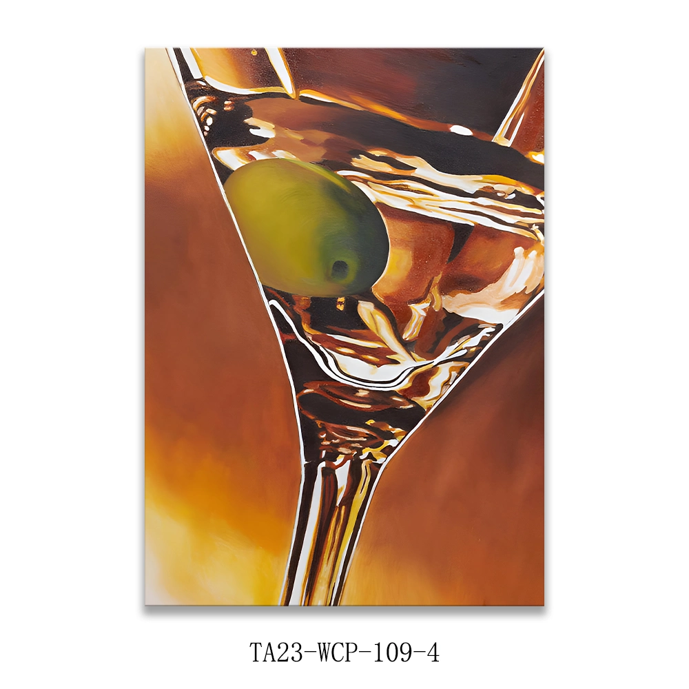 Abstract Glass Wine Print Canvas Art Digital Printed Wall Art Modern Wall Art Picture for Living Room Decoration